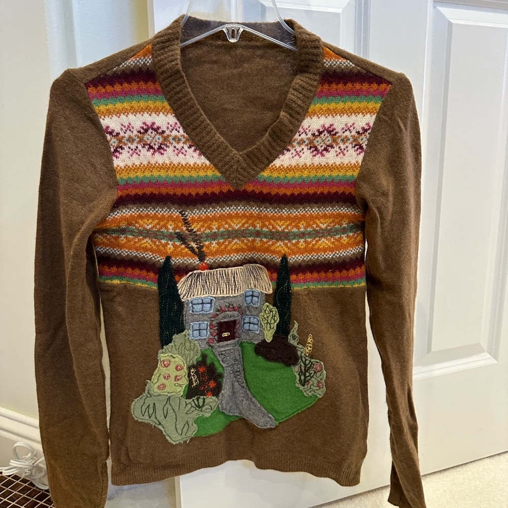 MaxMara Women's Vintage Patchwork Wool Sweater,S